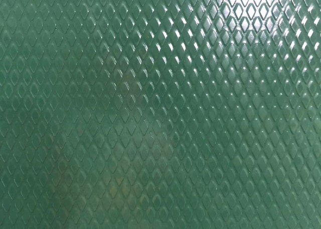 Chapa de aluminio gofrada verde 