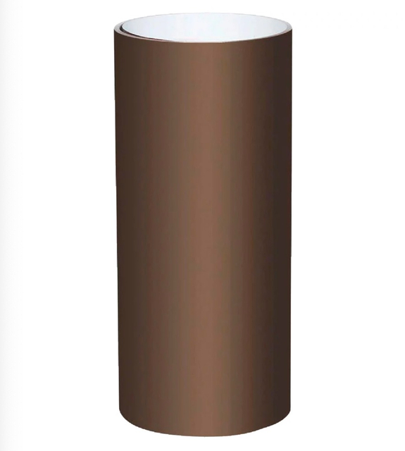Bobina embellecedora de aluminio color marrón doble