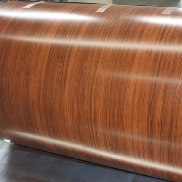 Aluminum Alloy 3105 Wood Designed Pattern Coating Aluminum Sheet Used For Roofing And Wall Panel