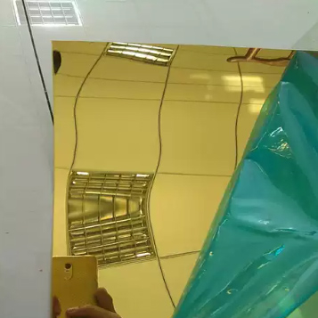 PVD Coated Gold Aluminum Mirror Sheet