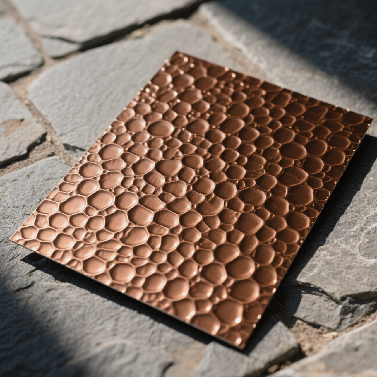 Orange Texture Colour Coated Embossed Aluminium Sheet