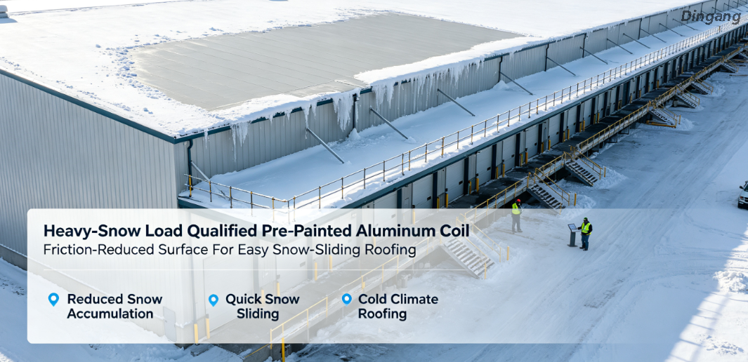  Heavy-Snow Load Qualified Pre-Painted Aluminum Coil| Friction-Reduced Surface For Easy Snow-Sliding Roofing 