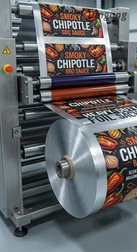 Printed Foil for Heavy-Duty Sauce Sachets