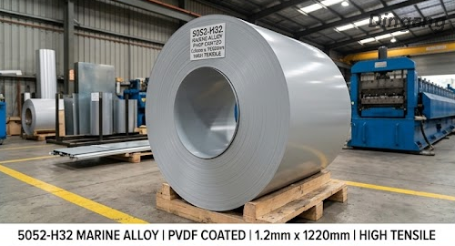 Rev&ecirc;tement &agrave; haute r&eacute;sistance &agrave; la traction Bobine d’aluminium | Alliage de qualit&eacute; marine s&eacute;rie 5000 pour le profilage lourd