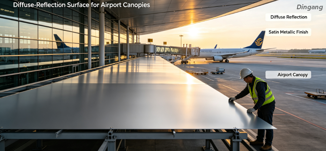  High-Reflectance Satin Finish Coated Aluminum Coil | Diffuse-Reflection Surface for Airport Canopies 