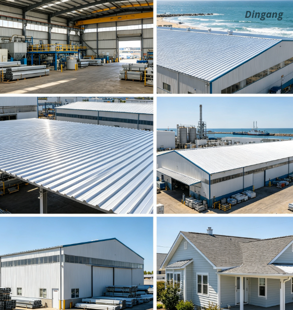PE PVDF Color Coated Corrugated Aluminum Roofing Sheet Prepainted Corrugated Aluminium Roof Tile for Factory Warehouse Seaside Building