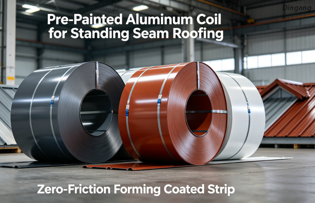Pre-Painted Aluminum Coil for Standing Seam Roofing | Zero-Friction Forming Coated Strip