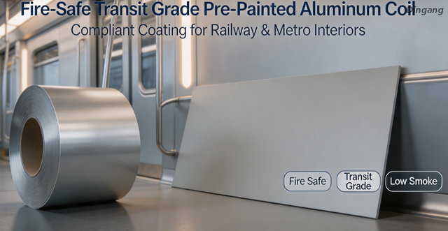 Fire-Safe Transit Grade Pre-Painted Aluminum Coil | Compliant Coating for Railway & Metro Interiors