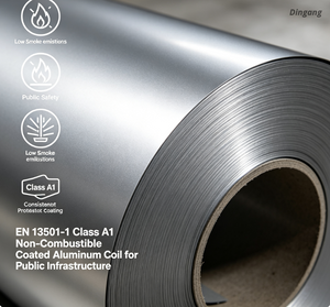 EN 13501-1 Class A1 Non-Combustible Coated Aluminum Coil for Public Infrastructure
