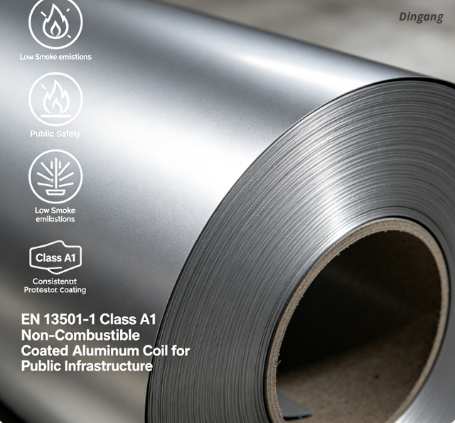 EN 13501-1 Class A1 Non-Combustible Coated Aluminum Coil for Public Infrastructure