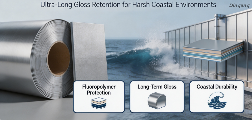  FEVE Fluoropolymer Coated Aluminum Coil | Ultra-Long Gloss Retention for Harsh Coastal Environments 