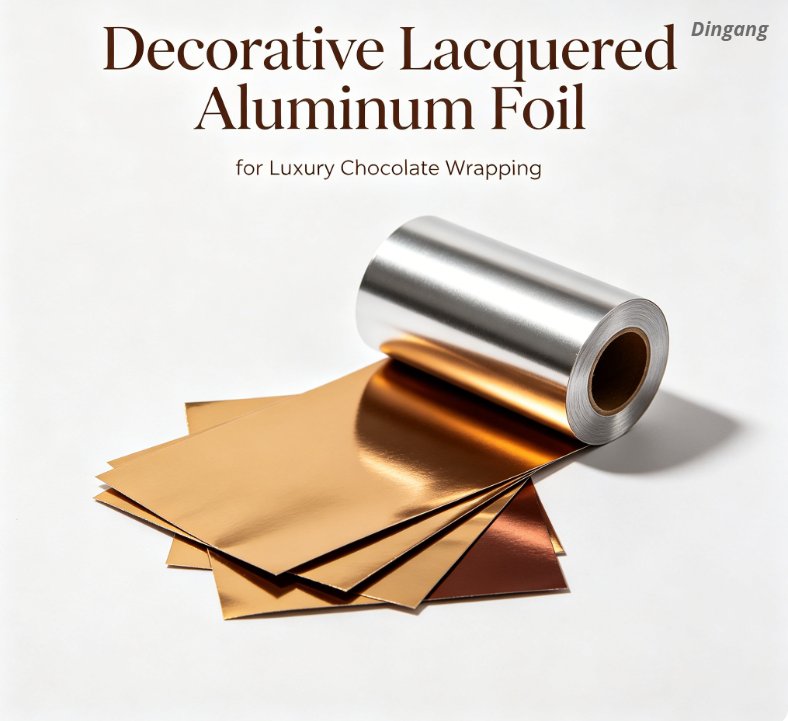 Decorative Lacquered Aluminum Foil for Luxury Chocolate Wrapping
