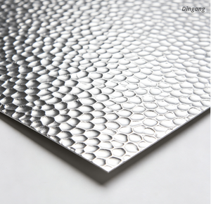 Stucco Diamond Embossed Aluminum Sheet Anti-slip Orange Peel Pattern Embossed Aluminium Plate for Refrigerator Insulation Floor