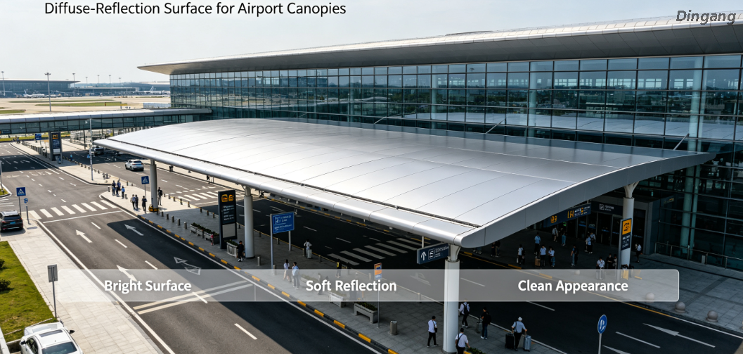  High-Reflectance Satin Finish Coated Aluminum Coil | Diffuse-Reflection Surface for Airport Canopies 