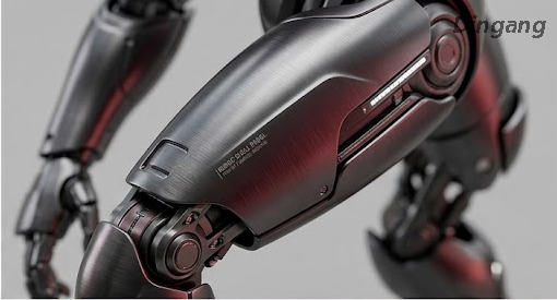 Geanodiseerde effek geborselde bedekte aluminium spoel | Futuristiese metaalafwerking vir volgende-gen bioniese robotskulpies