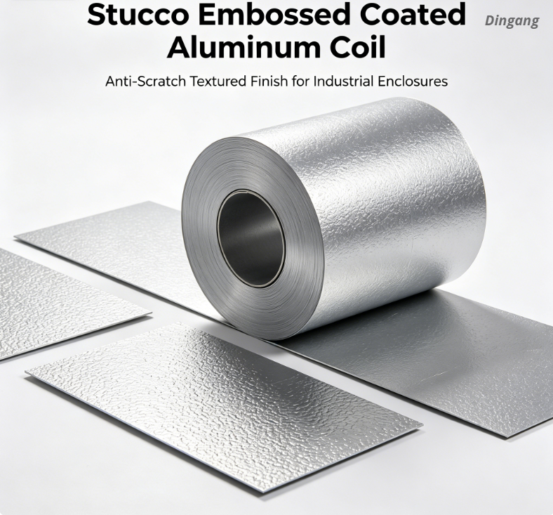 Stucco Embossed Coated Aluminum Coil | Anti-Scratch Textured Finish for Industrial Enclosures