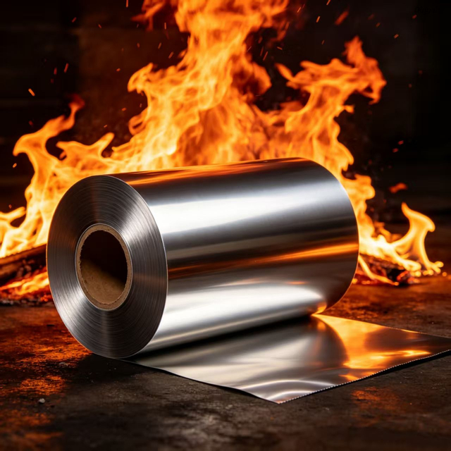 Flame Retardant Laminated Aluminum Material for Fire-Resistant Insulation & Building Safety