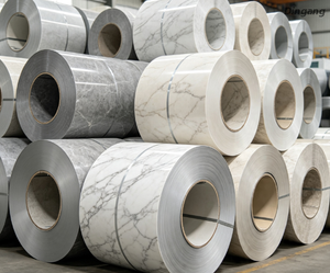 Stone Grain PVDF Coated Aluminum Coil, Marble Texture Pre-Painted Aluminum Roll for Outdoor Building Facade, Aluminum Cladding Panel And Exterior Wall Decoration