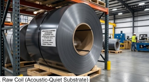 Vibration-Damping Lacquered Aluminum Coil | Acoustic-Quiet Substrate for HVAC & Air Conditioning Units 