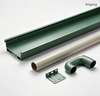 Color Coated Aluminum Gutter System Prepainted Aluminium Rain Gutter Downspout for Villa Residential Building Roof Drainage