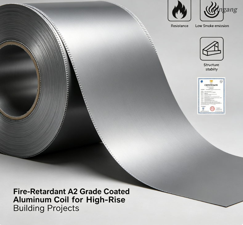 Fire-Retardant A2 Grade Coated Aluminum Coil for High-Rise Building Projects
