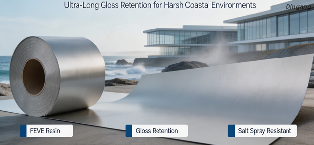  FEVE Fluoropolymer Coated Aluminum Coil | Ultra-Long Gloss Retention for Harsh Coastal Environments 