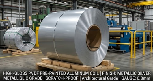  High-Gloss PVDF Pre-Painted Aluminum Coil | Scratch-Proof Metallic Finish for Architectural Ceiling Panels 