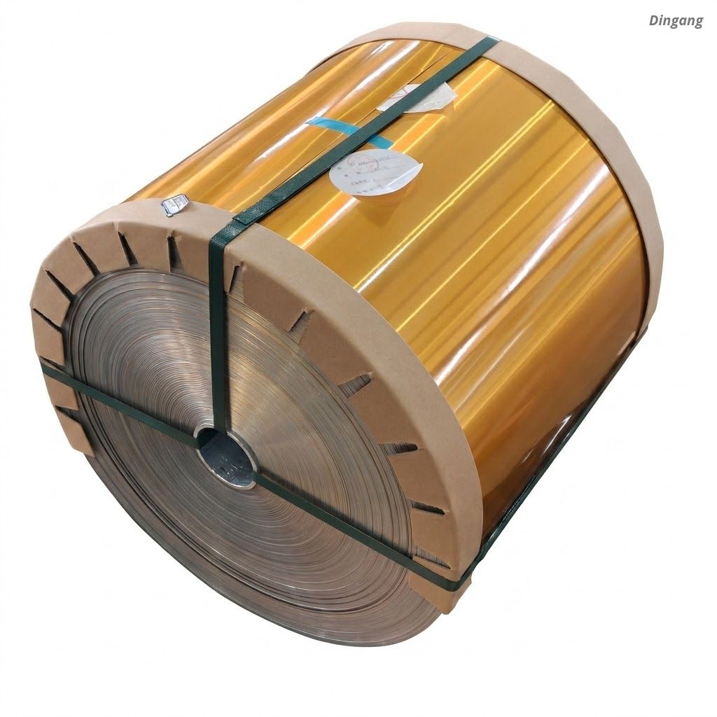 Rolki z folii aluminiowej 8011 O klasy spożywczej, lakierowane na złoto do jednorazowych pudełek na posiłki