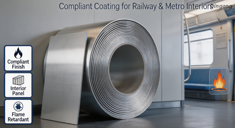 Fire-Safe Transit Grade Pre-Painted Aluminum Coil | Compliant Coating for Railway & Metro Interiors