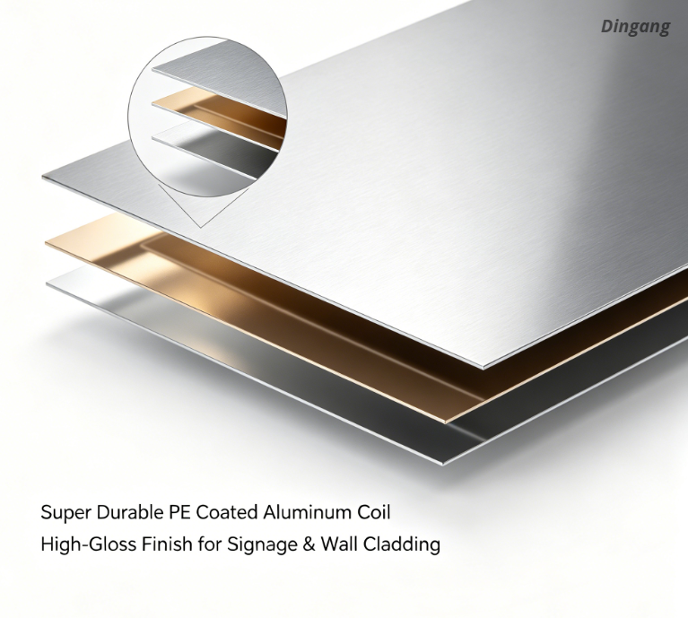 Super Durable PE Coated Aluminum Coil | High-Gloss Finish for Signage & Wall Cladding